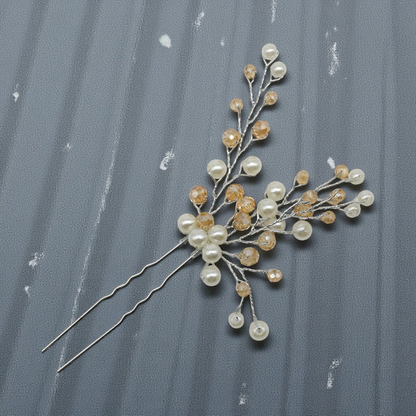 Ac de Coc Mireasa "Champagne Sprig" – Perle si Margele 12cm