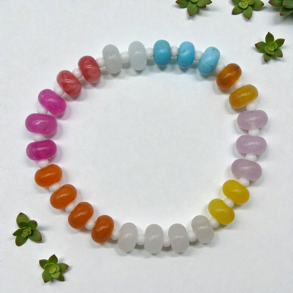 Brățară Elastică "Candy Pop" cu Mărgele Netede și Finisaj Lucios