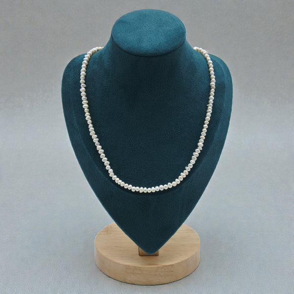 Colier Perle Pure Whisper Albe 3-5mm cu Inchizatoare Inox 44cm